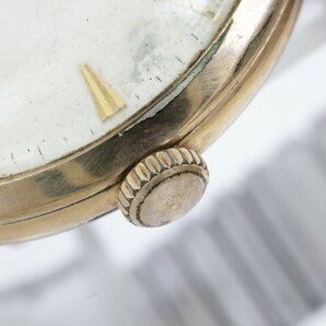 2404-548 セイコー 手巻き式 腕時計 SEIKO クロノス 17石 丸型 金色ケース くさびインデックス 伸縮ブレスの画像2
