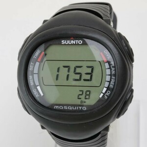 2404-555 スント クオーツ 腕時計 SUUNTO CR2032 モスキート ダイブコンピューター 黒ケース 純正ベルト