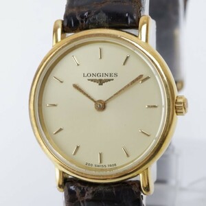 2404-562 ロンジン クオーツ 腕時計 LONGINES グランドクラシック 丸型 金色ケース 純正ベルト 説明書 Gカード有り