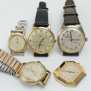 2404-637 ユンハンス 他 5本セット 機械 クオーツ 腕時計 海外系ブランド 本体のみあり 日付機能付き有りの画像1