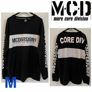 MORE CORE DIVISION ■MCD 長袖TシャツM ブラック　メンズ 黒 ロンT M.C.D モアコアディビジョン