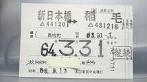 S2719 JR総武本線　定期券　昭63【　新日本橋　ー　稲毛　】_画像1