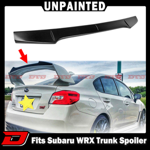 [在庫品] スバル WRX VA系 S4 STI セダン リアスポイラー STIウィングスポイラー用トップスポイラー ABS 素地 未塗装 2015-2021 V2 TYPE