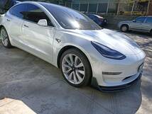 [在庫品] Tesla Model3 テスラ モデル3 フロントリップスポイラー素地 未塗装品 P.P. 5PCS V TYPE 2017-2024_画像7