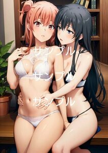 ポスター　イラスト　高品質　高繊細　由比ヶ浜結衣＆雪ノ下雪乃①