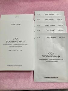 新品 ONE THING （ワンシング） フェイシャルシートマスク 1SET (CICAスージングマスク) 5枚