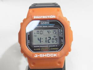 CASIO G-shock　DE-5600E 　動作品 オレンジ色ベゼル交換済み　電池交換済み