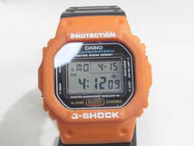 CASIO カシオ　G-shock　DW-5600E 　動作品 オレンジ色ベゼル交換済み。　_画像1