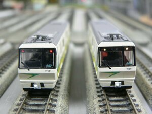 *.... Matsubara * light lighting Special product Osaka city traffic department 70 series length . Tsurumi green ground line previous term car * green color M attaching 4 both set 