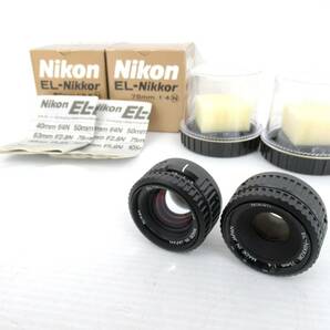 【Nikon/ニコン】卯⑤184//箱付/美品 EL-Nikkor 75mm f/4N 50mm f/2.8N/の画像1