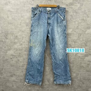 AMERICAN EAGLE デニムジーンズパンツ ライトブルー デニム WORKER ジップフライ 34/32 実寸W35in 2492-32 USA SK10818