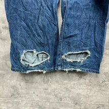 Levi's リーバイス 501R デニムジーンズパンツ ブルー ストレート ボタンフライ W34L32 実寸W33in 赤タブ 005011290 USA LK10737_画像5