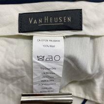 VANHEUSEN スラックスパンツ ブラウン ジップフライ ツータック W34 L29 実寸W33in 882506185784 USA 海外輸入 古着 S1-N020_画像9