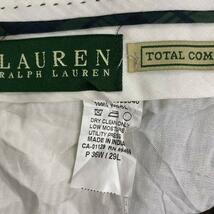 Lauren Ralph Laurenスラックスパンツ カーキ ジップフライ 春夏 W36L29 実寸W37in RN69546 USA 海外輸入 古着 S220908-N999_画像7