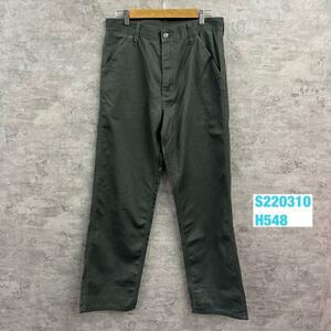 Carhartt カーハート カーキ ジップフライ シンプル ワークパンツ 29×32 実寸W32in USA 海外輸入 古着 S220310-H548