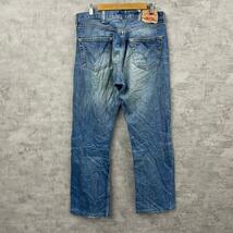 Levi's リーバイス 501R デニムジーンズパンツ ブルー ボタンフライ W34L34 実寸W33in 赤タブ 005010188 USA 海外輸入 古着 LK10433_画像2