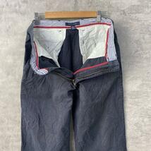 TOMMY HILFIGER トミー チノパンツ ネイビー ジップフライ 32/30 実寸W32in USA 海外輸入 古着 S1-N238_画像8