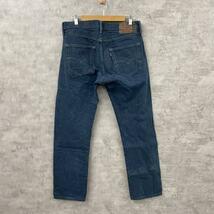 Levi's リーバイス 501 デニムジーンズパンツ ネイビー ストレート ボタンフライ カラー 実寸W33in USA 海外輸入 古着 L10025_画像2