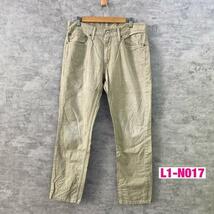 Levi's リーバイス 511 ベージュ チノ カラーパンツ 白タブ ジップフライ W34 L32 実寸W33in 04511-1304 USA 海外輸入 古着 L1-N017_画像1