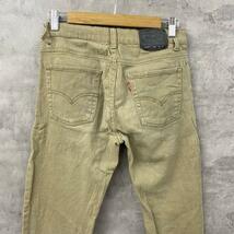 Levi's リーバイス 510TM ベージュ スキニー カラーパンツ 赤タブ ジップフライ 29×29 実寸W28in 5510-266 USA 海外輸入 古着 L10491_画像6