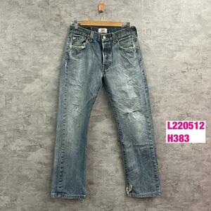 Levi's リーバイス 501 デニムジーンズパンツ ライトブルー ボタンフライ ストレート W30L34 赤タブ 00501.0089 USA L220512-H383