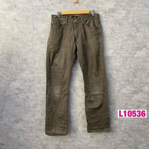 Levi's リーバイス 514TM ブラウン チノ カラーパンツ 白タブ 黒パッチ ジップフライ W32 L34 実寸W32in 00514-0409 USA L10536