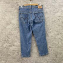 Levi's リーバイス CLASSIC スリム CAPRIS ジップフライ デニムジーンズパンツ ライトブルー 14 実寸W32in 58304-9971 L10285_画像2