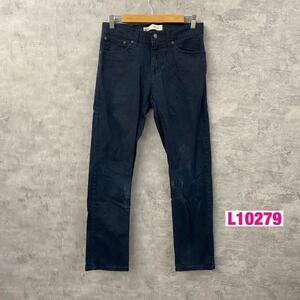 Levi's リーバイス 511TM スリム ダークネイビー カラーパンツ 白タブ ジップフライ レディース 18REG 29×29 7648-023 USA L10279