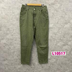 Levi's リーバイス 512 スリムフィット カーキ チノ カラーパンツ 赤タブ ジップフライ W16 実寸W32in 15521-1668 USA L10517