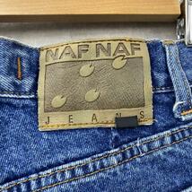 NAF NAF JEANS St Germain デニムジーンズパンツ インディゴブルー ジップフライ レディース 32/40 実寸W26in USA S1-N215_画像6