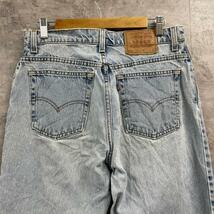 Levi's リーバイス 550TMUSA製 デニムジーンズパンツ ライトブルー リラックステーパード 13LONG 実寸W29In 10550-4892 L220608-N296_画像4