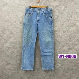 Wrangler ラングラー メキシコ製 デニムジーンズパンツ ライトブルー ジップフライ レギュラー W33L30 実寸W33in 96501SL USA W1-N006