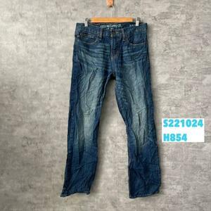 MOSSIMO SUPPLY CO デニムジーンズパンツ ブルー ストレート RECTO ジップフライ W30L30 実寸W31in RN17730 S221024-H854