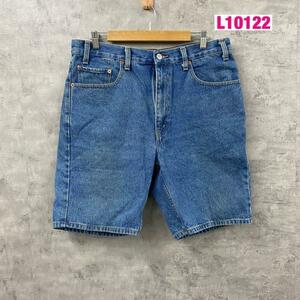 Levi's リーバイス 505 デニムジーンズパンツ ブルー ジップフライ リラックス ハーフ ショートパンツ 36 実寸W34in 34505-1895 L10122