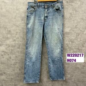 Wrangler ラングラー TEXAS デニムジーンズパンツ ライトブルー ジップフライ 34×32 実寸W34in 48GC13B USA W220217-H074