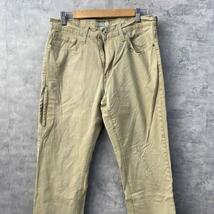 DENIZEN Levi's リーバイス 231TM アスレチックフィット ベージュ チノ カラーパンツ サイドポケット 黒パッチ 実寸W33in USA古着 L20013_画像3