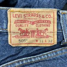 Levi's505R ブルー レギュラー ジップフライ デニムジーンズパンツ W31L32 実寸W31in 赤タブ 005050216 USA 海外輸入 古着 LK10675_画像10