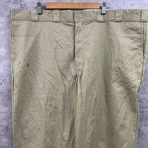 Dickies874 ディッキーズ カーキベージュ Original ジップフライ ワークパンツ 46×30 実寸W48in 大きいサイズ 874KH USA S10068_画像3