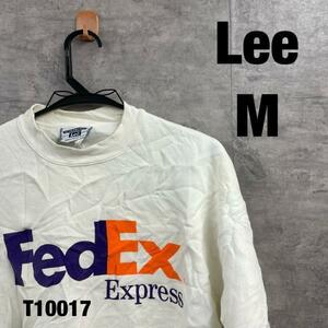 Lee Fed EX ULTRA WEIGHT HEAVY ホワイト 企業ロゴ トレーナー スウェット 裏起毛 M RN14666 USA 海外輸入古着 T10017