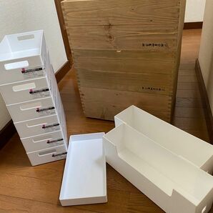 Kumimoku スタッキング 木製 BOX LL 3個 収納ケース 9個セット
