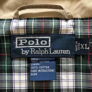 【美品 希少XL】ポロラルフローレン POLO RALPH LAUREN ポニー チェック スウィングトップ ブルゾン ジャケット ベージュ メンズ LL相当の画像7