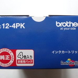 【追跡番号付送料210円可/定形外350円/新品/未使用】brother/ブラザー/純正プリンターインク/LC12-4PK/4色パック/LC12BK/LC12Y/LC12C/LC12Mの画像2