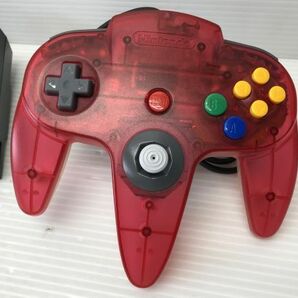 N264-240405-34 NINTENDO 64 クリアレッド 【中古品】の画像7