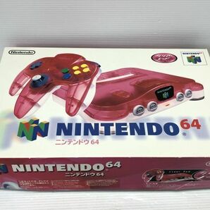 N264-240405-34 NINTENDO 64 クリアレッド 【中古品】の画像1