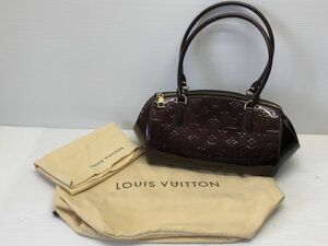 N326-240410-169 Louis Vuitton ルイヴィトン M91493 ヴェルニ シャーウッド アマラント バッグ エナメル 【中古品】