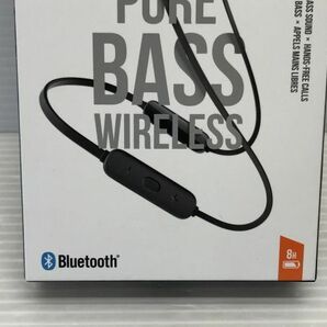 N332-240425-94 JBL TUNE115BT Bluetooth イヤホン ワイヤレス/マイクリモコン付き/マグネット搭載 ブラック 【未使用品】の画像3