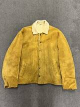 希少 ビッグサイズ 50s リーバイス スエード ジャケット　ショートホーン　LEVI'S サドルジャケット　vintage オリジナル　Big E 1円スタ_画像1