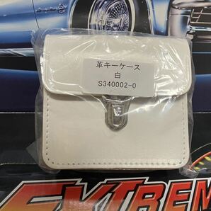 警察グッズ 警察用 交通機動隊 白バイ隊員 現行品 本革ケース ホワイト 新品未開封 キーケース 小型 コスプレ コレクション 皮 激レアの画像1