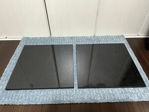 ★黒御影石 オーディオボード 400x400x12mm 約5.7Kg 5面磨き 2枚　中古品★