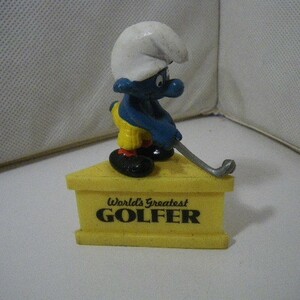  Vintage Smurf PVC figure Golfer kf677